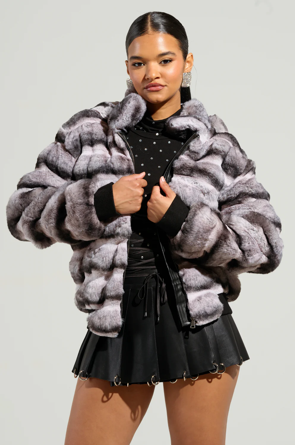 MINA FAUX FUR BOMBER - Image 3