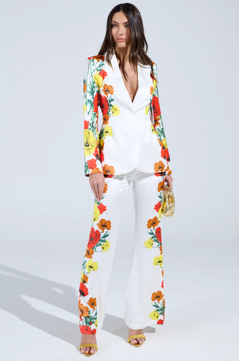 MIND MY OWN FLORAL SATIN BLAZER - Image 7