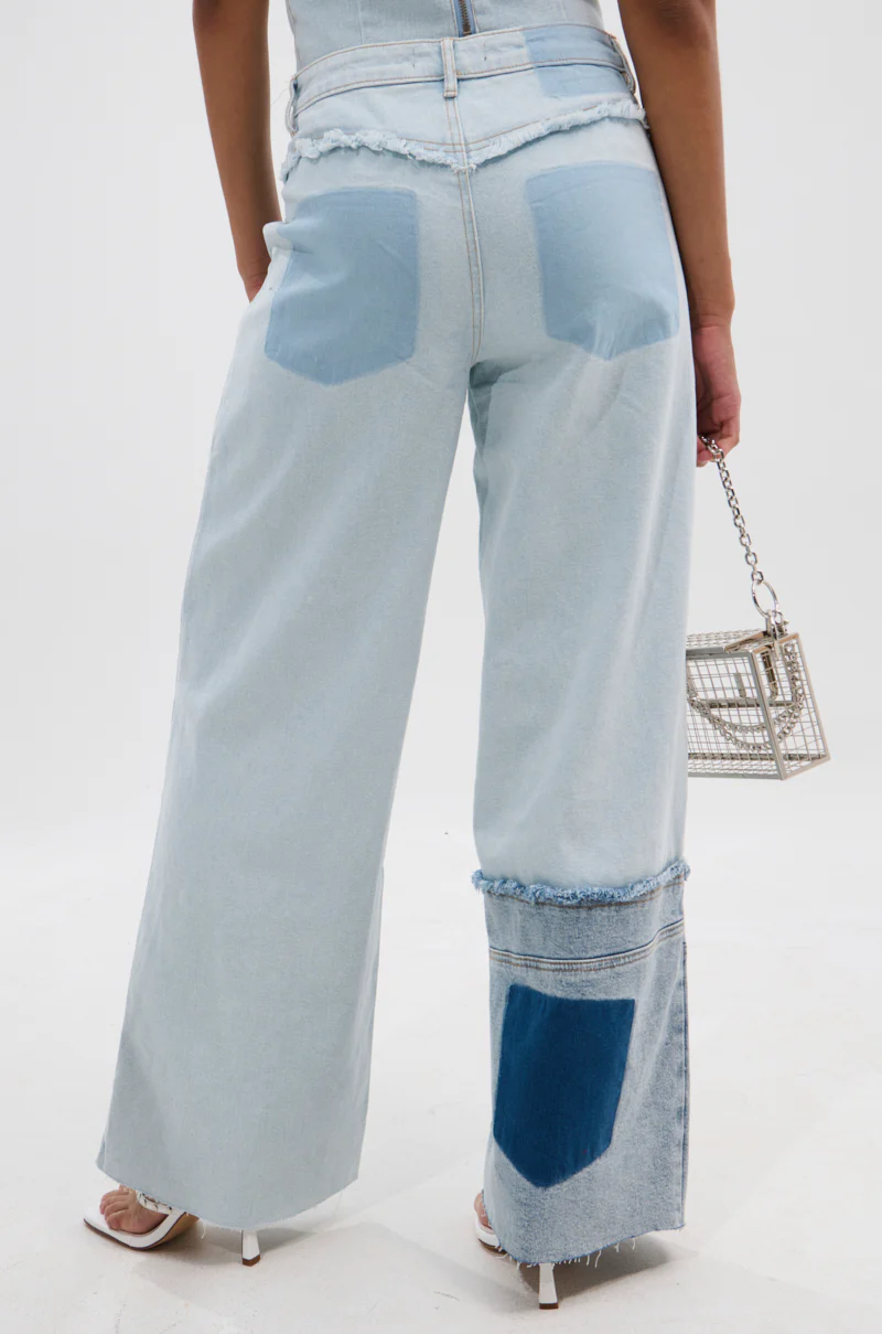 MIX AND MATCH RELAXED DENIM PANTS - Image 6