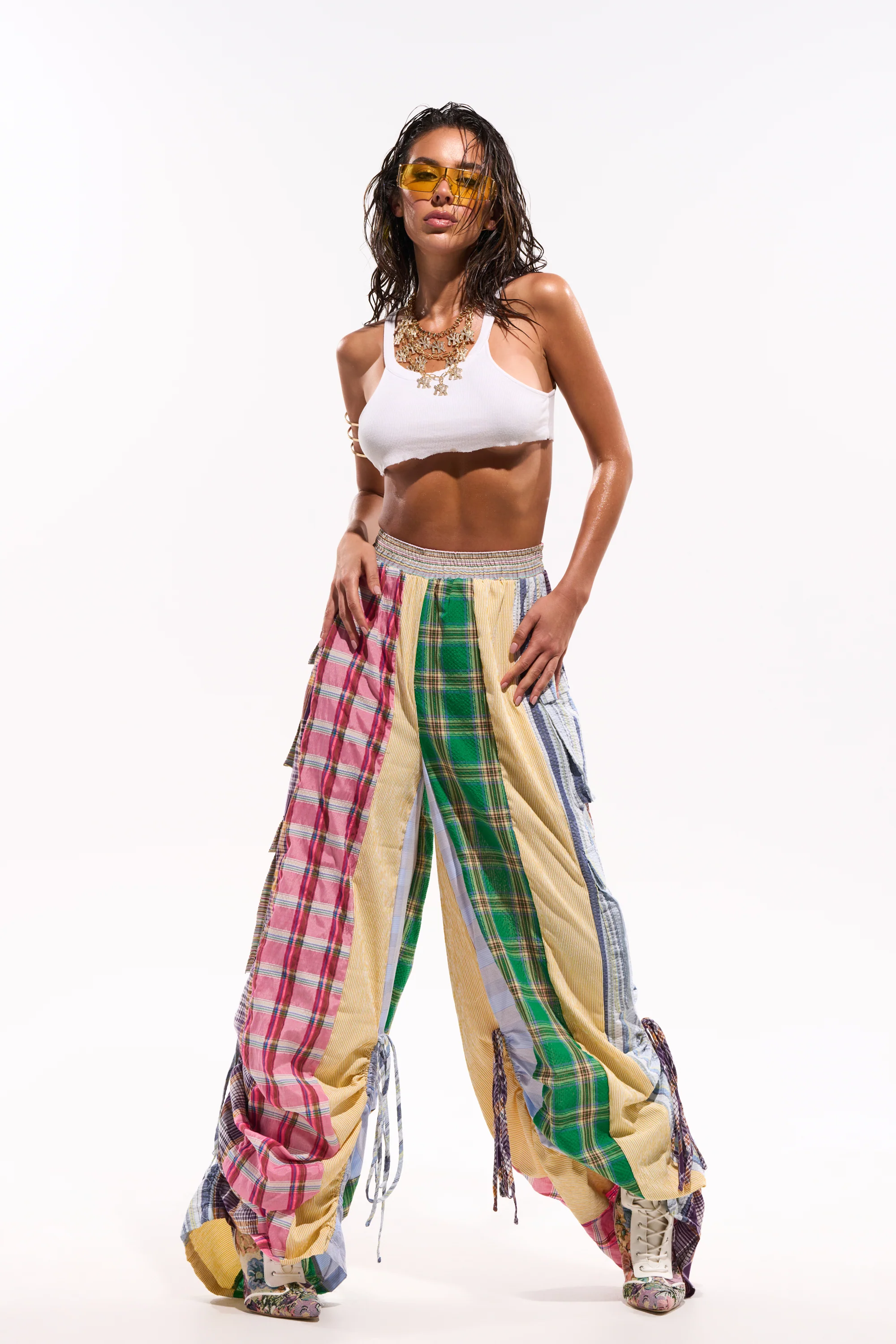 MIXED PLAIDS JOGGER - Image 3