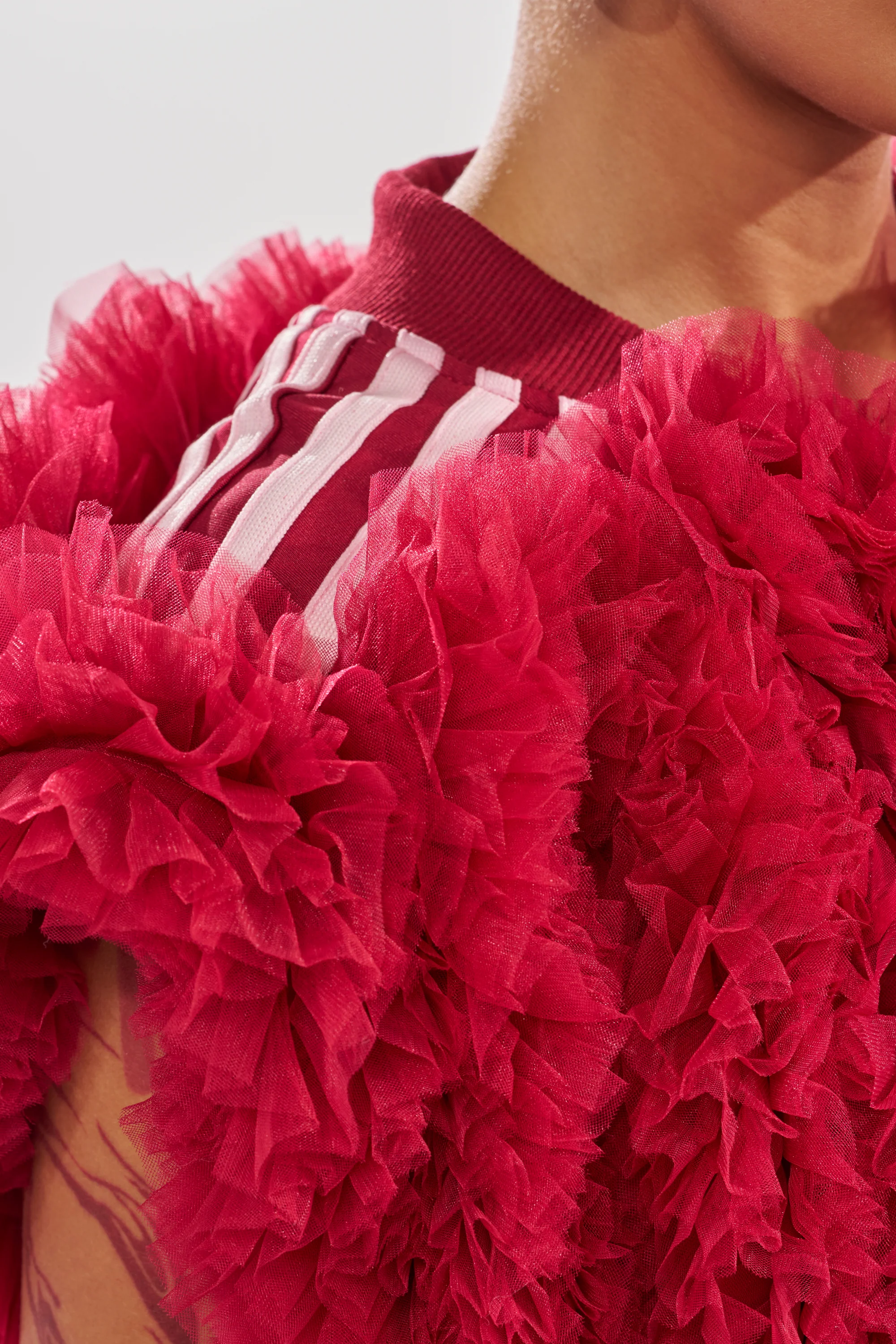MODERN JAM SWEATSHIRT WITH TULLE IN BURGUNDY - Image 7