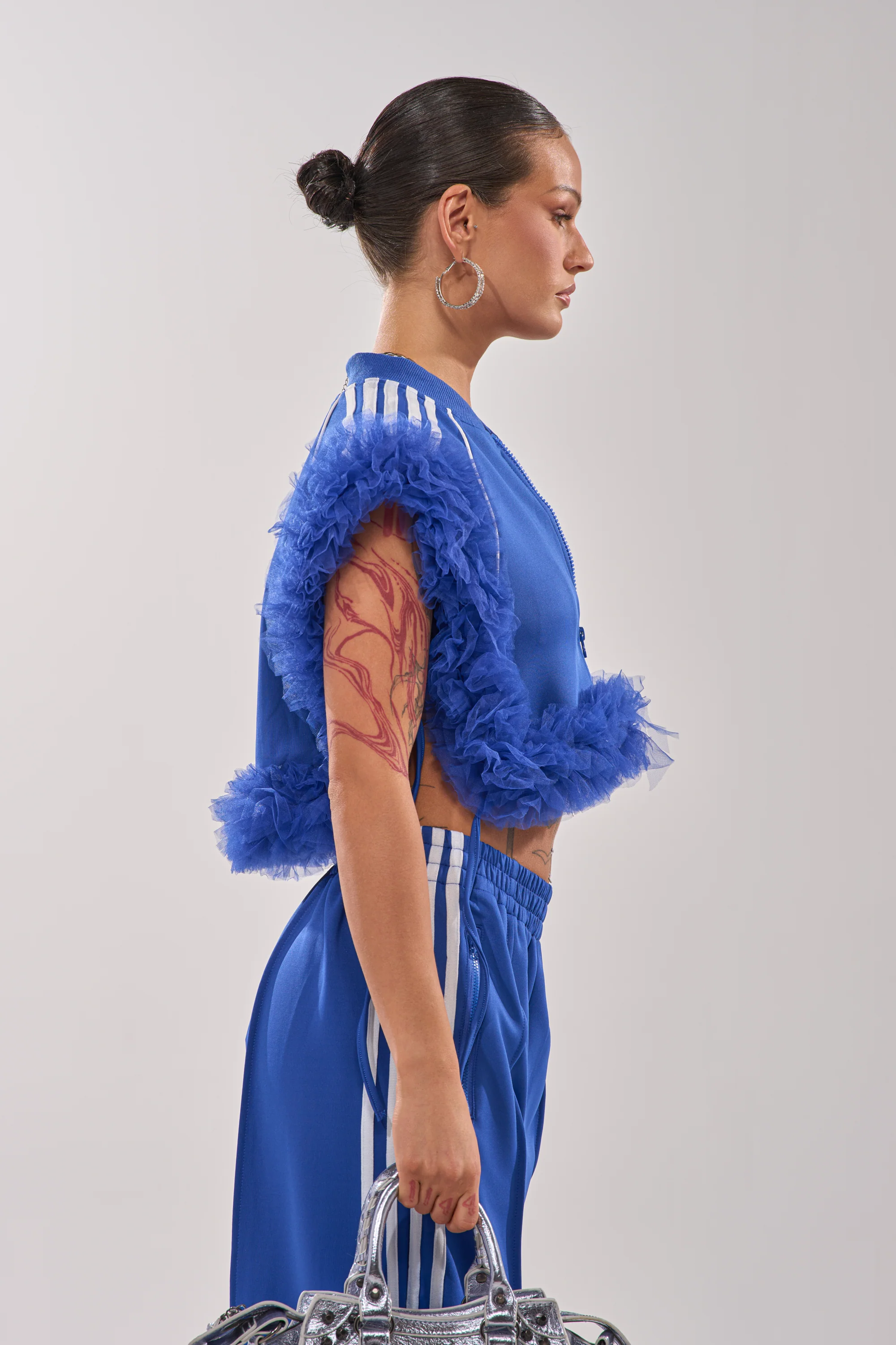 MODERN JAM SWEATSHIRT WITH TULLE IN ROYAL BLUE - Image 6