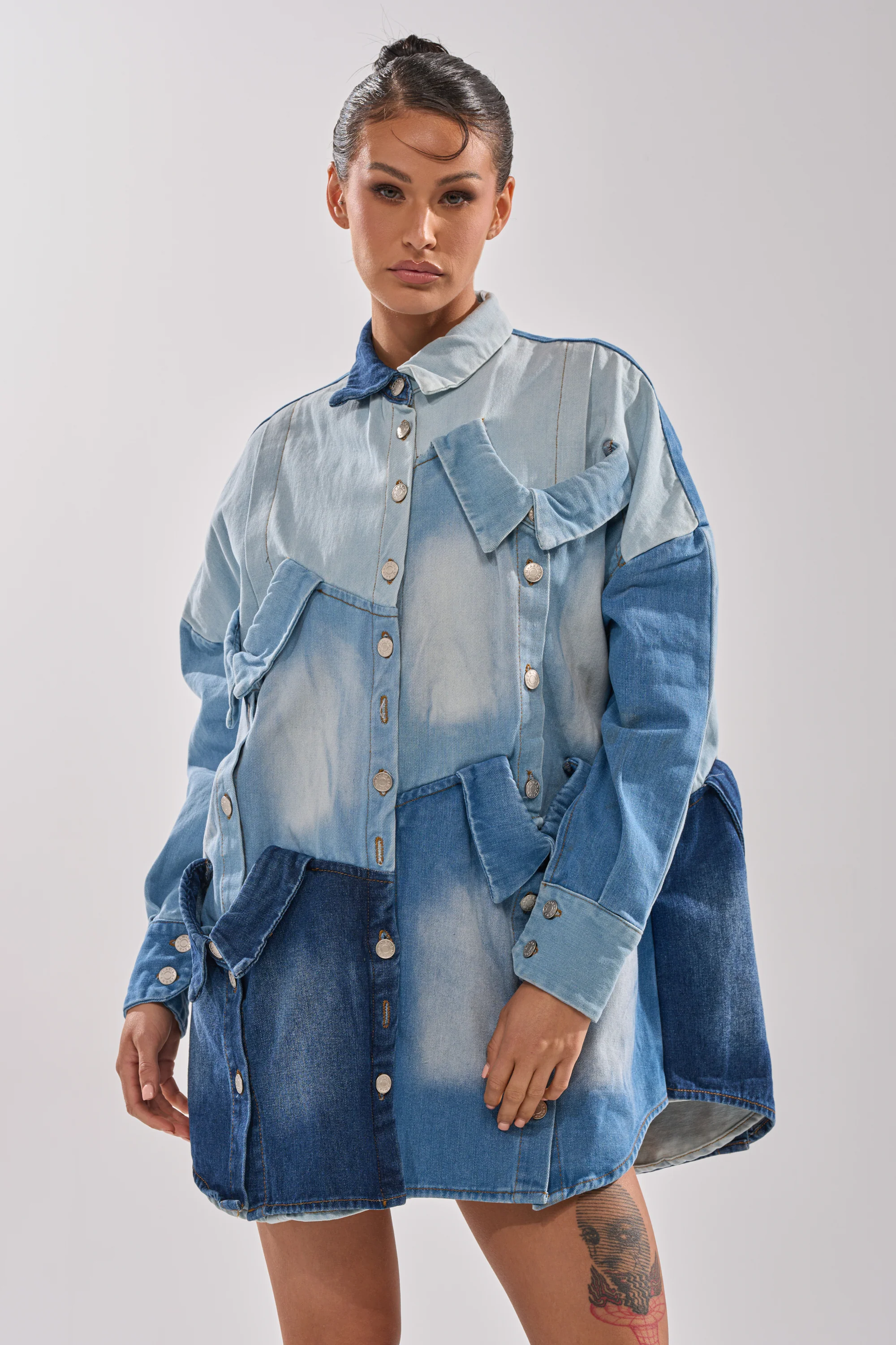 MONDAY BLUES DENIM MINI DRESS - Image 3