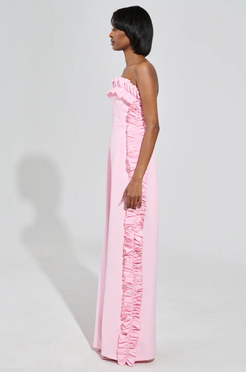 MONICA RUFFLED JUMPSUIT IN PINK - Image 3