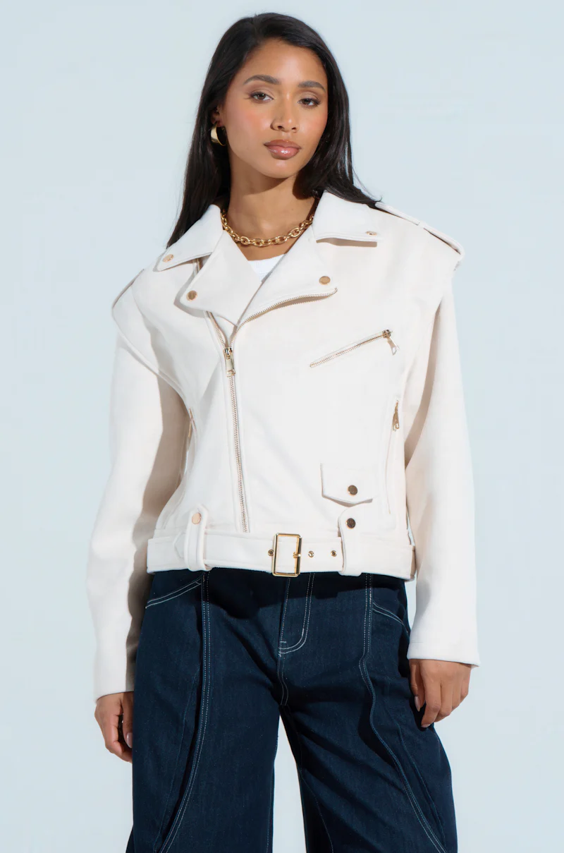 MONTE CARLO FAUX SUEDE MOTO - Image 3