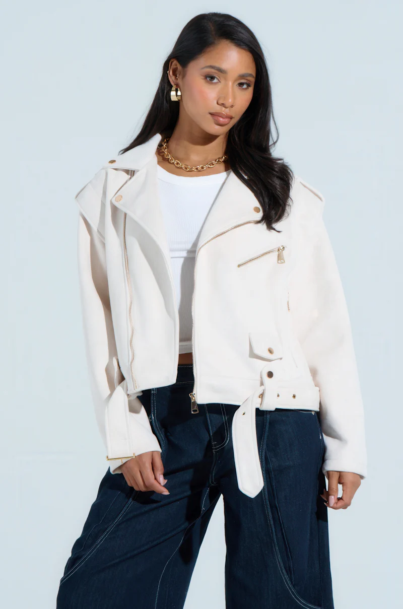 MONTE CARLO FAUX SUEDE MOTO - Image 4