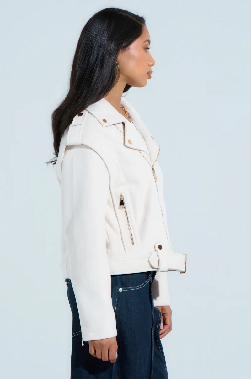 MONTE CARLO FAUX SUEDE MOTO - Image 5