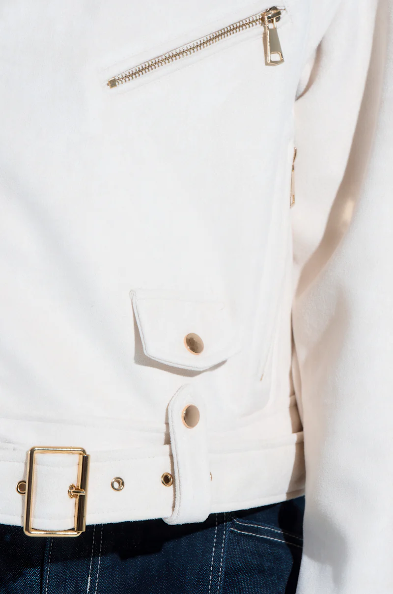 MONTE CARLO FAUX SUEDE MOTO - Image 9