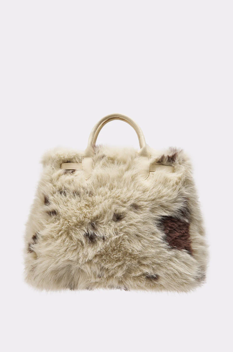 MOO FAUX FUR MINI TOTE - Image 4