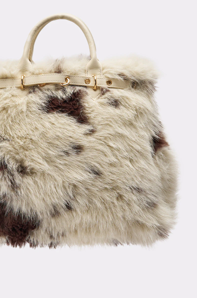 MOO FAUX FUR MINI TOTE - Image 5