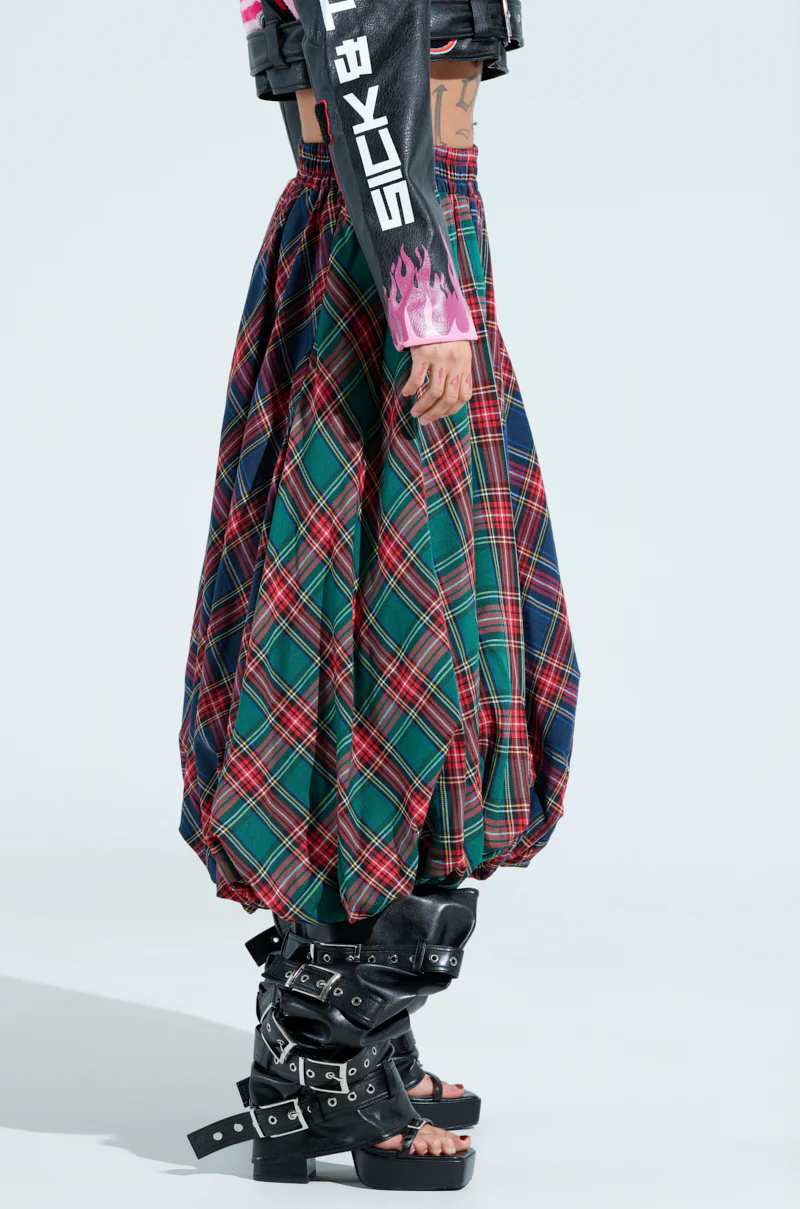 MOVEMENTS PLAID MIDI SKIRT - Image 3