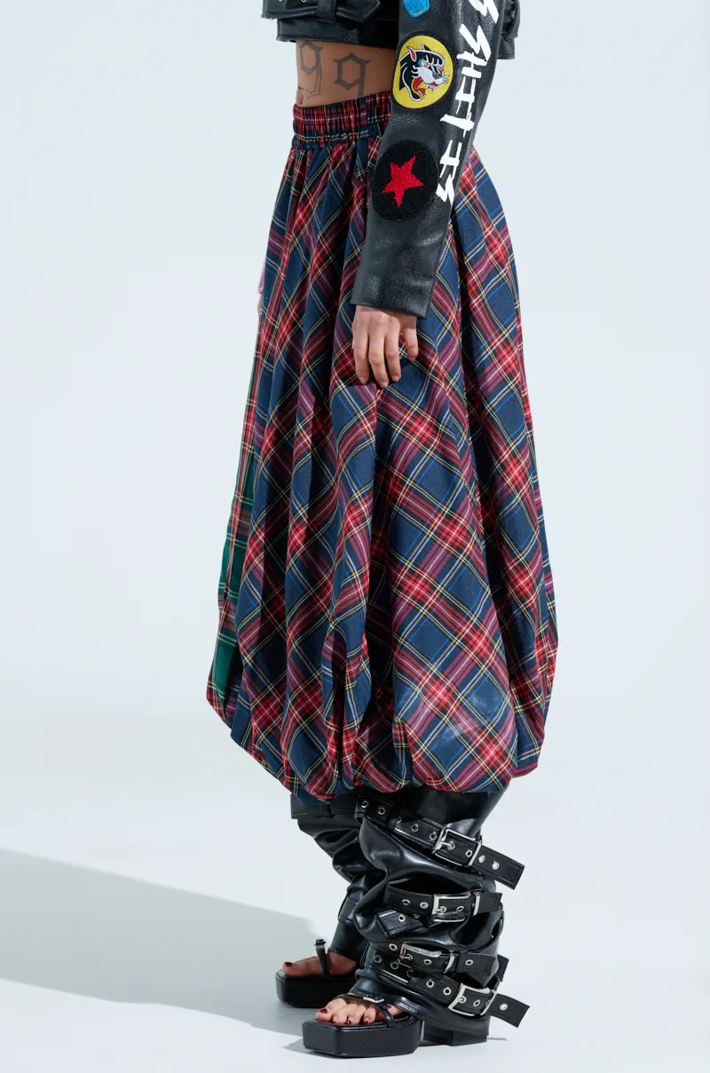 MOVEMENTS PLAID MIDI SKIRT - Image 4