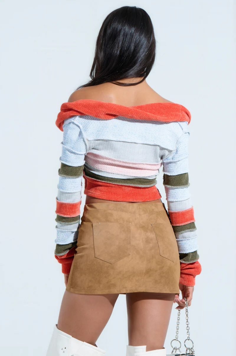 MULTI KNIT CROPPED SWEATER - Image 4