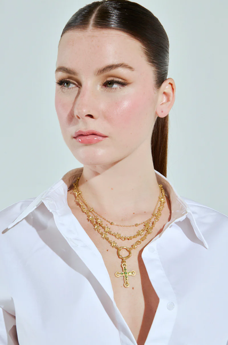 PRAYING FOR SPRING LAYERED NECKLACE - Image 2