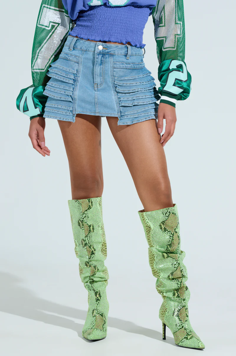 NEED NO MAN DENIM MINI SKIRT - Image 3