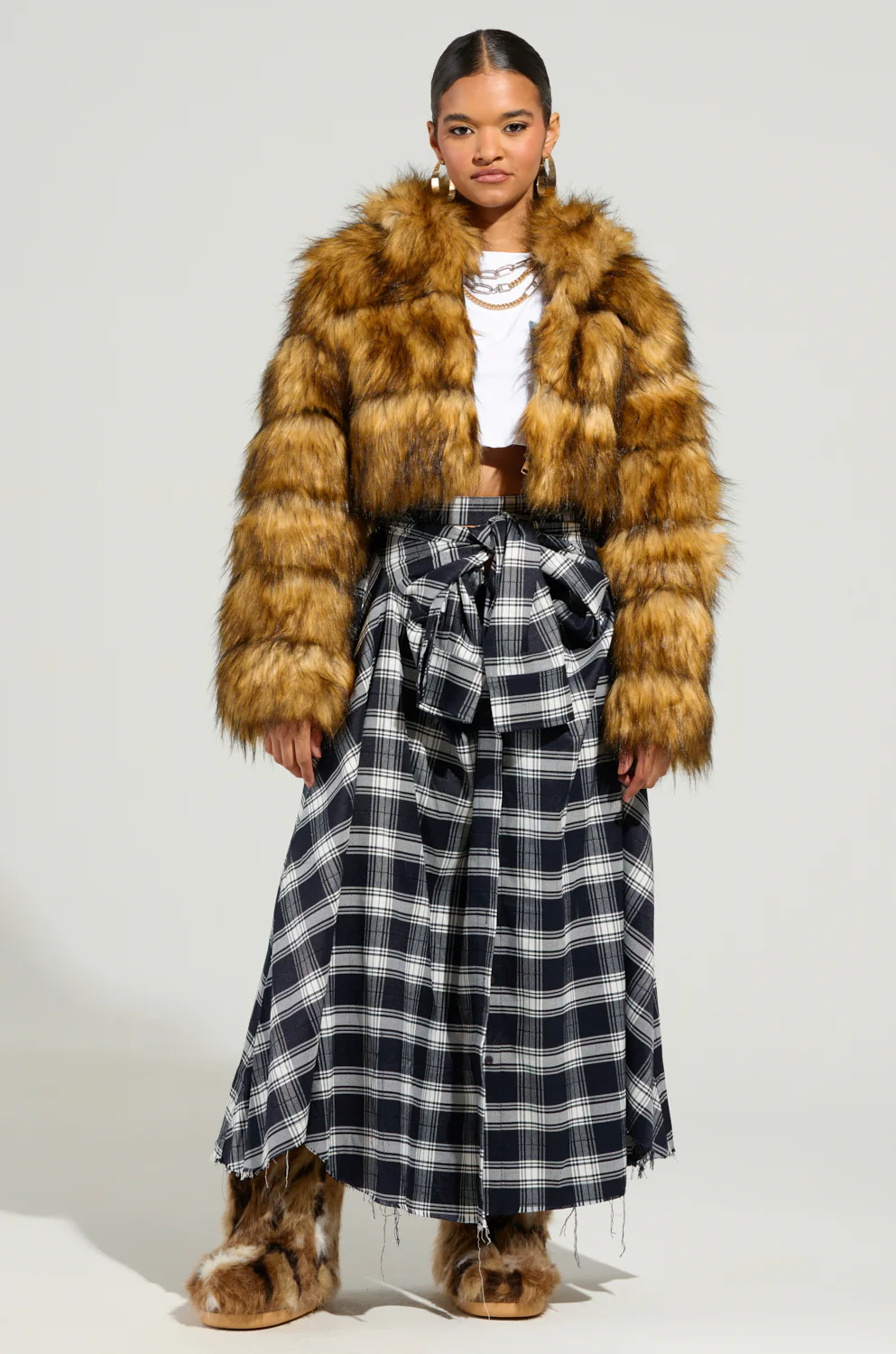 NEED YOU PLAID MAXI SKIRT - Image 6