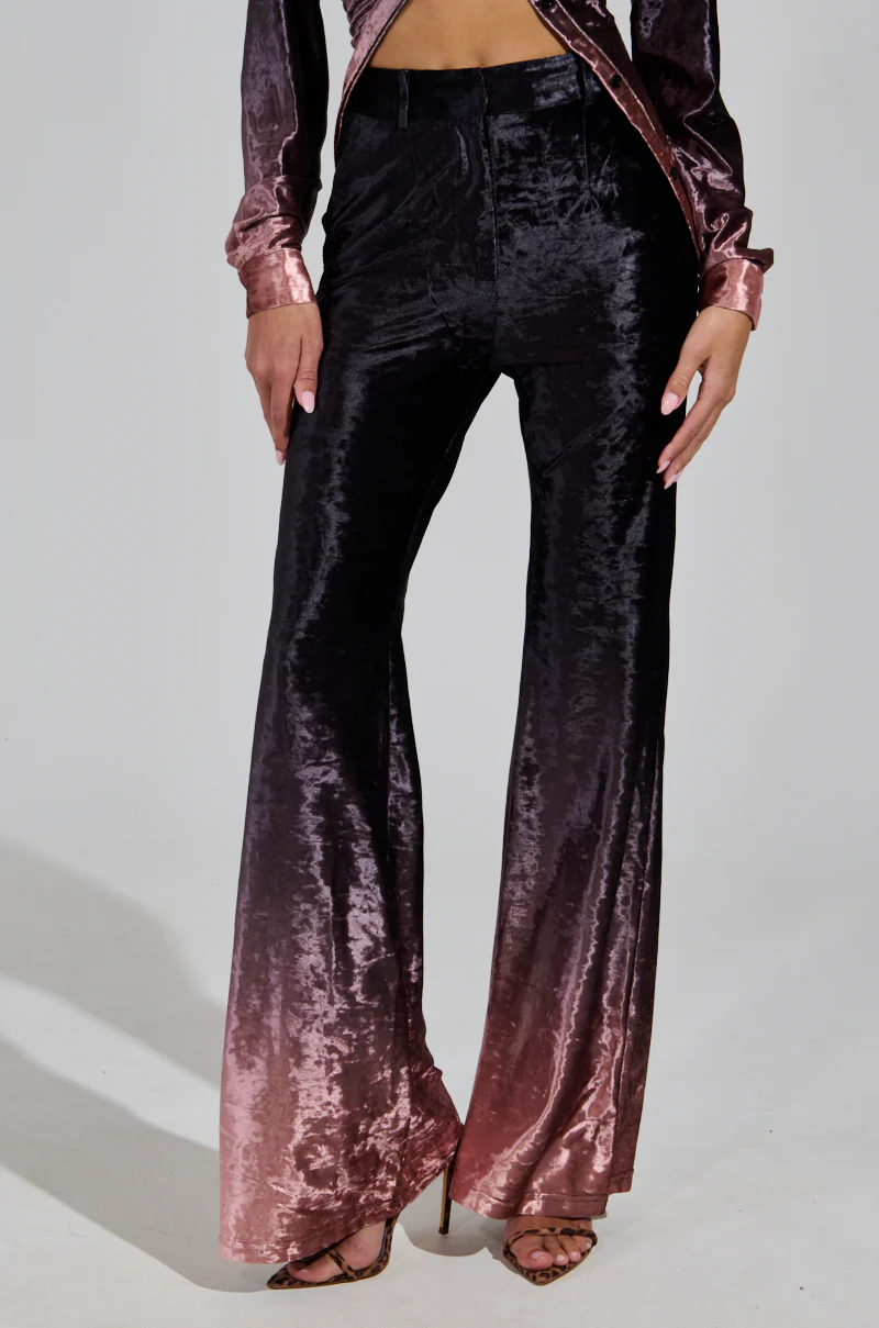 NEVER SWITCH UP OMBRE FLARE LEG PANT IN BLACK - Image 3