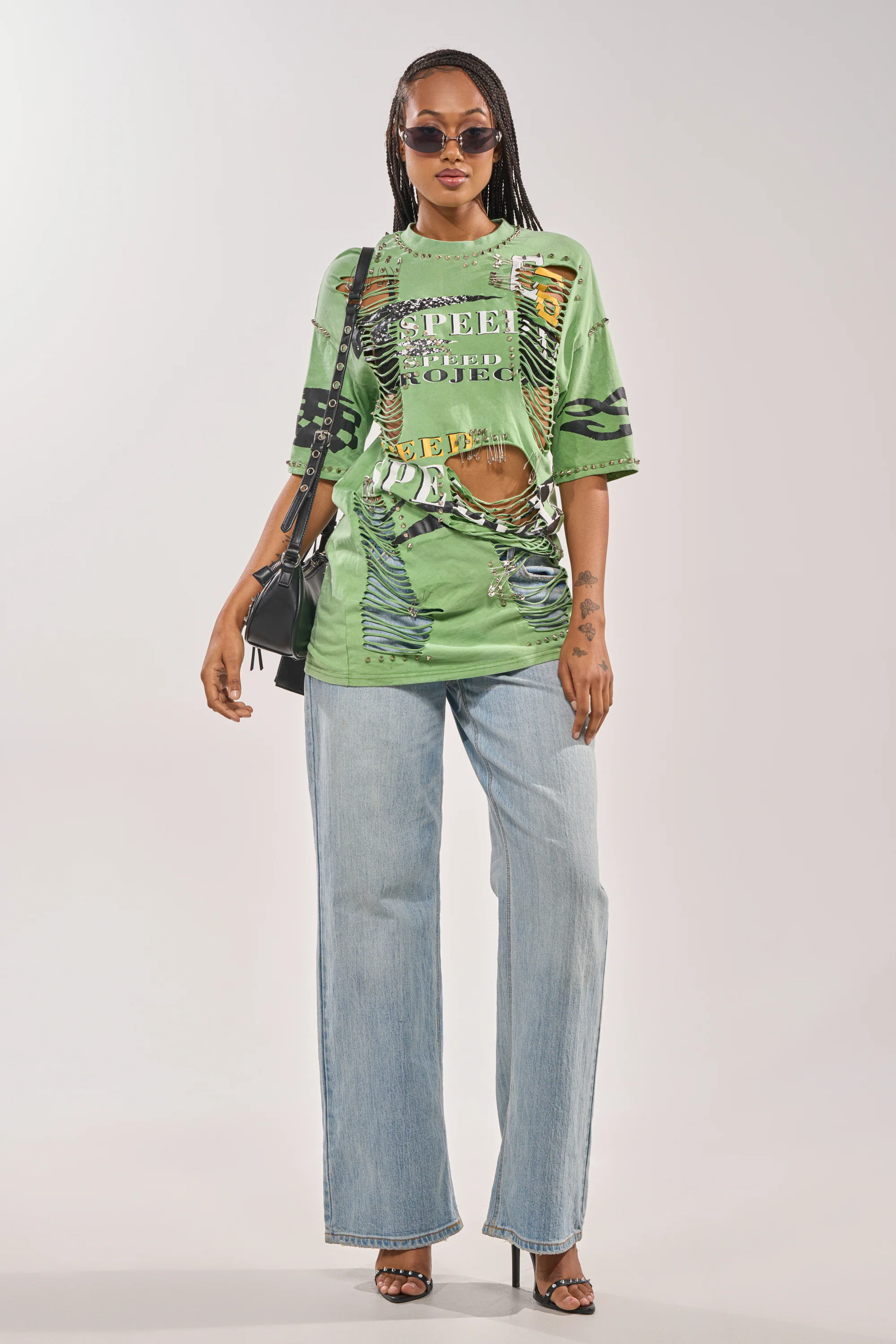 NEVER TOO MUCH DISTRESSED OVERSIZED TEE - Image 8