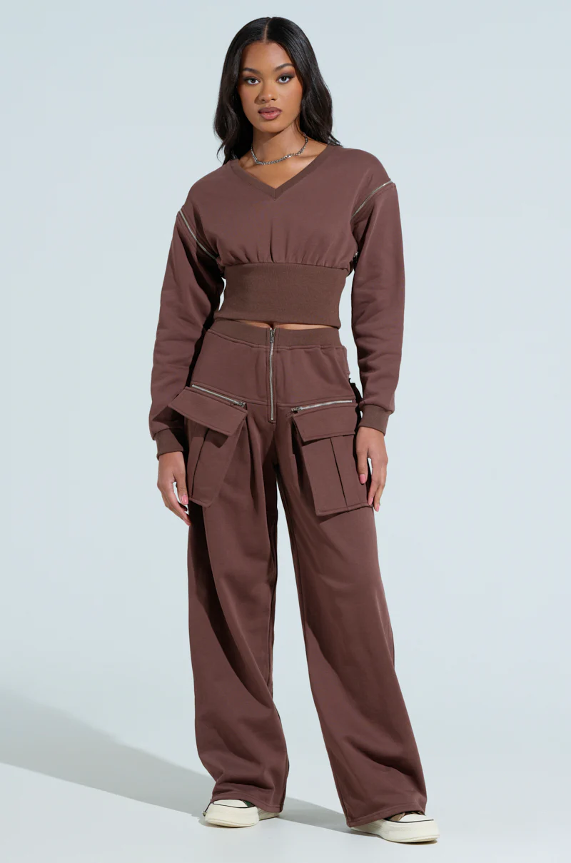 NIA CORSETED ZIPPERED LONGSLEEVE SWEATSHIRT - Image 9