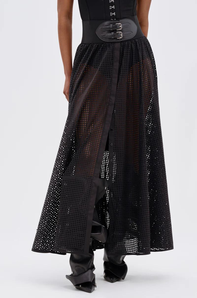 NICOLE BELTED MAXI SKIRT - Image 3