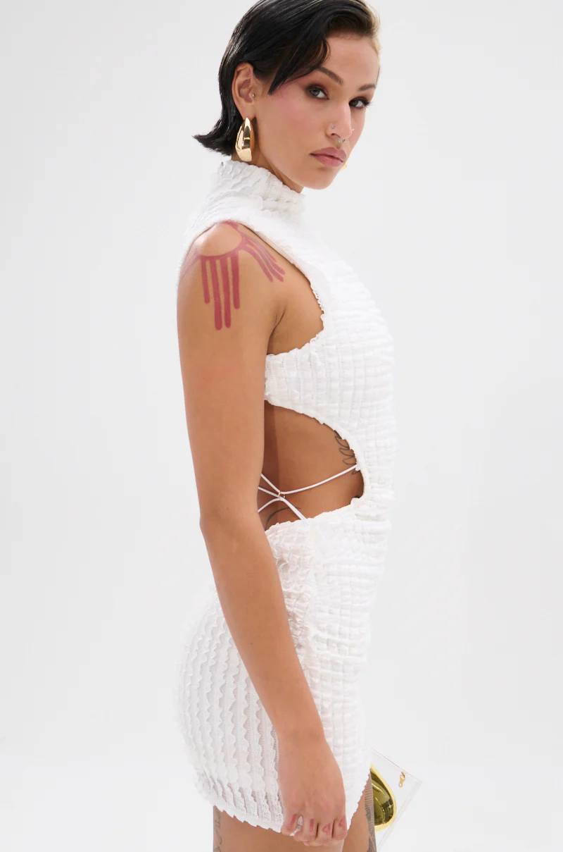NIGHT ON THE TOWN STRAPPY MINI DRESS - Image 4