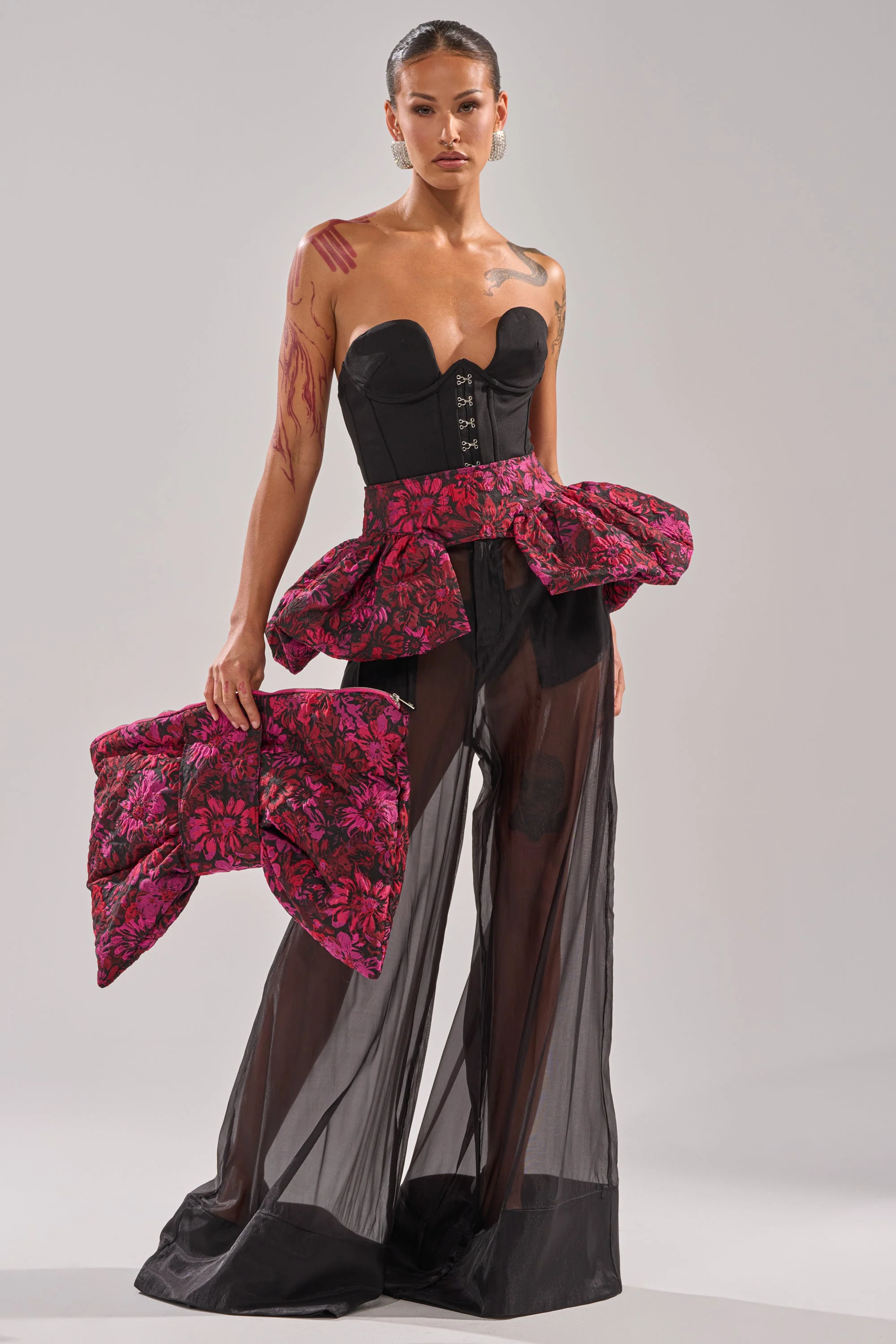 NIGHTLY FLORAL PEPLUM BELT - Image 5