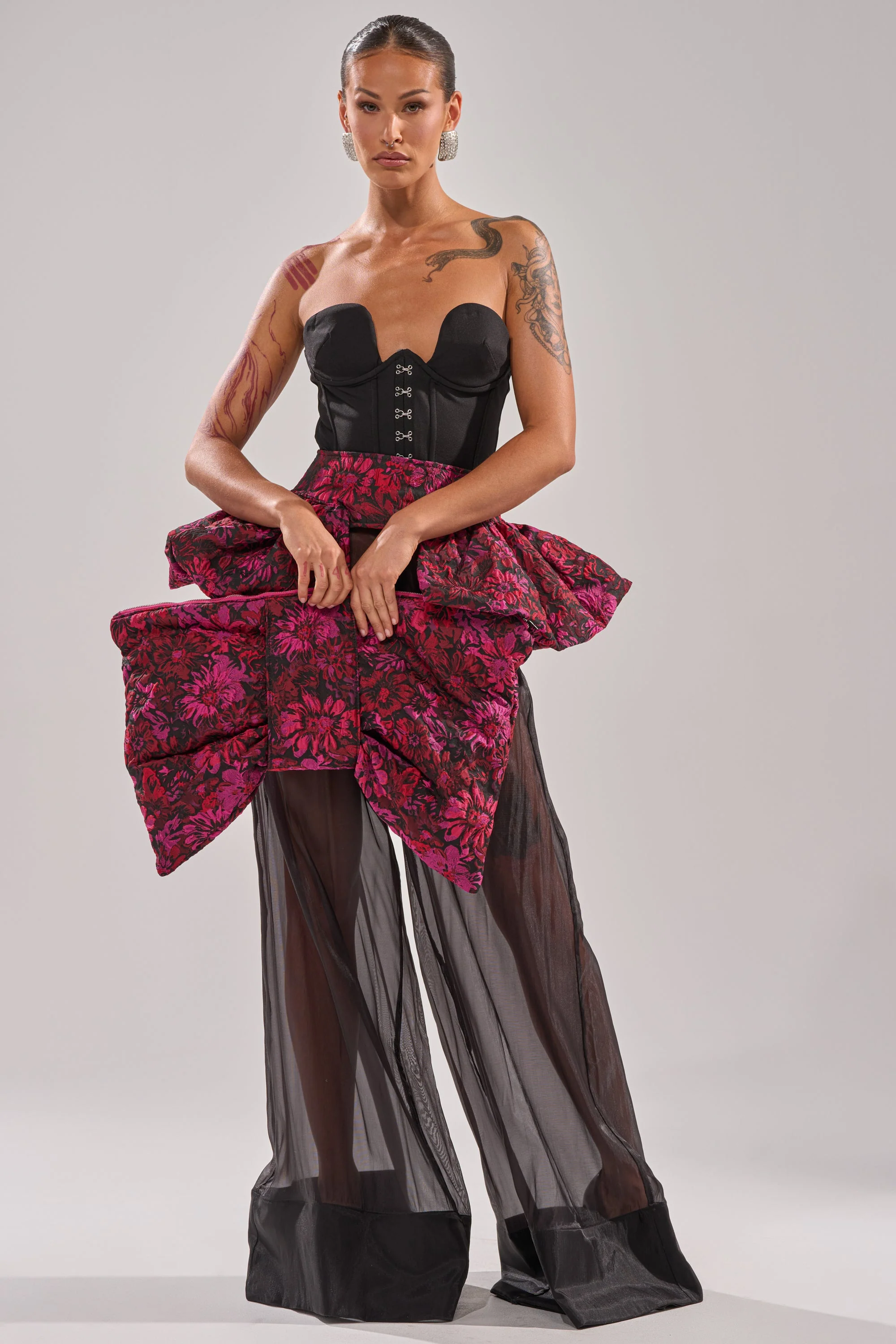 NIGHTLY FLORAL PEPLUM BELT - Image 7