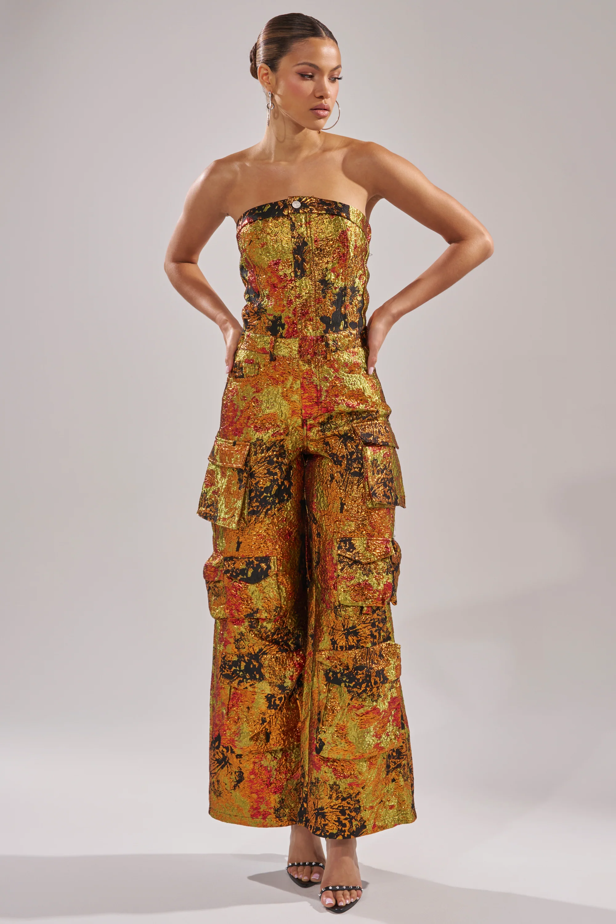 NIKKI BROCADE JUMPSUIT - Image 2