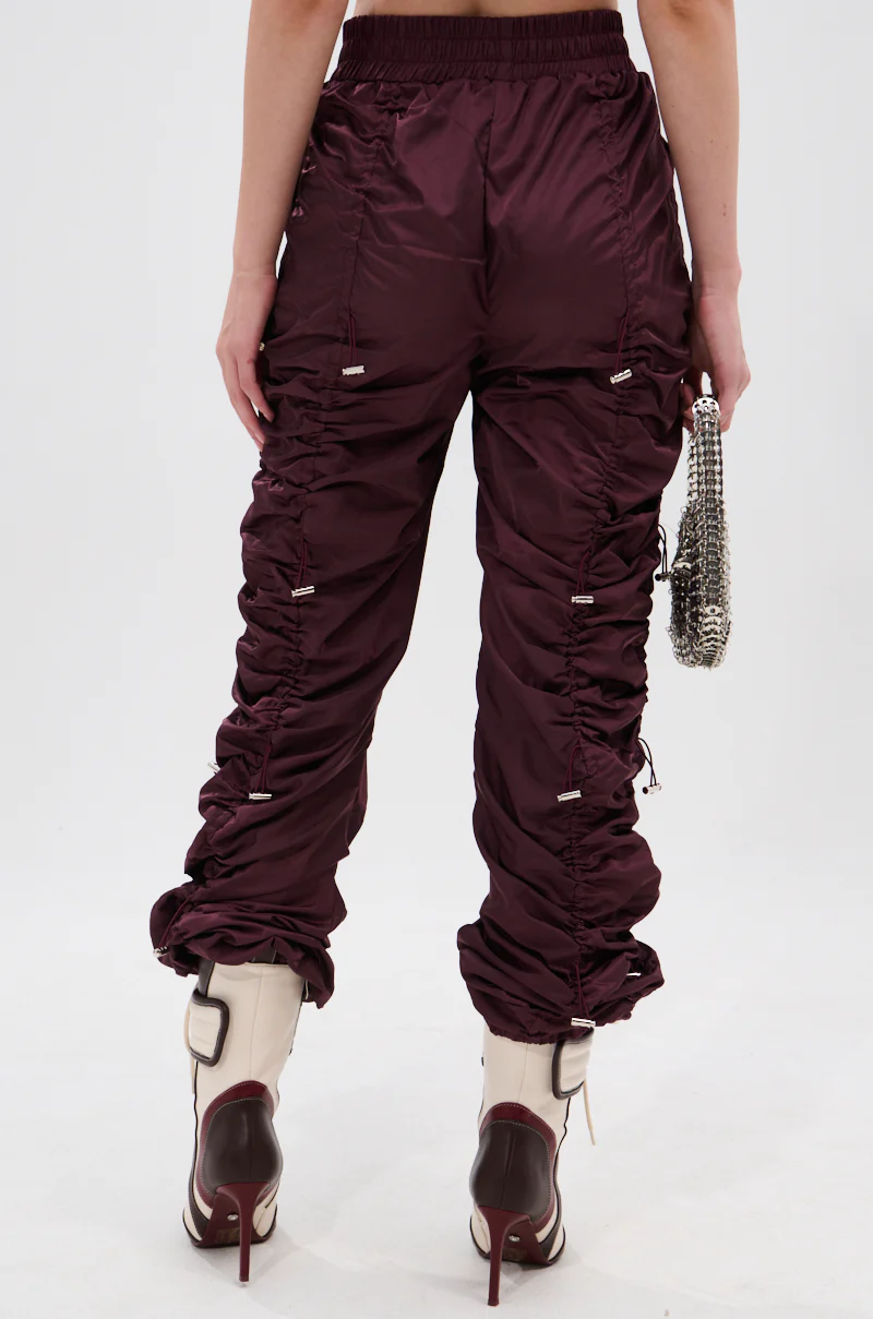 NO TIME FOR GAMES RUCHED JOGGER PANTS - Image 5