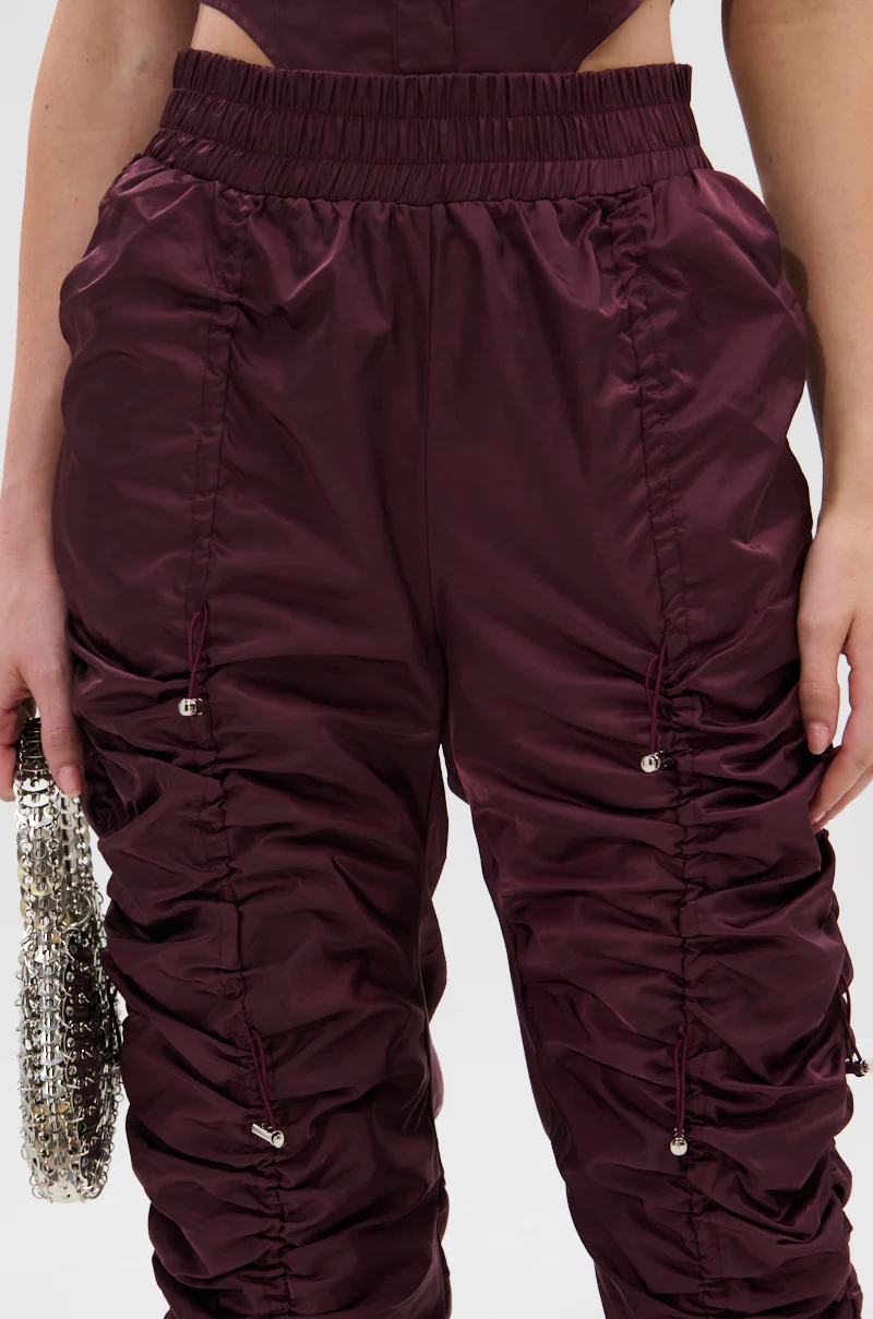 NO TIME FOR GAMES RUCHED JOGGER PANTS - Image 9