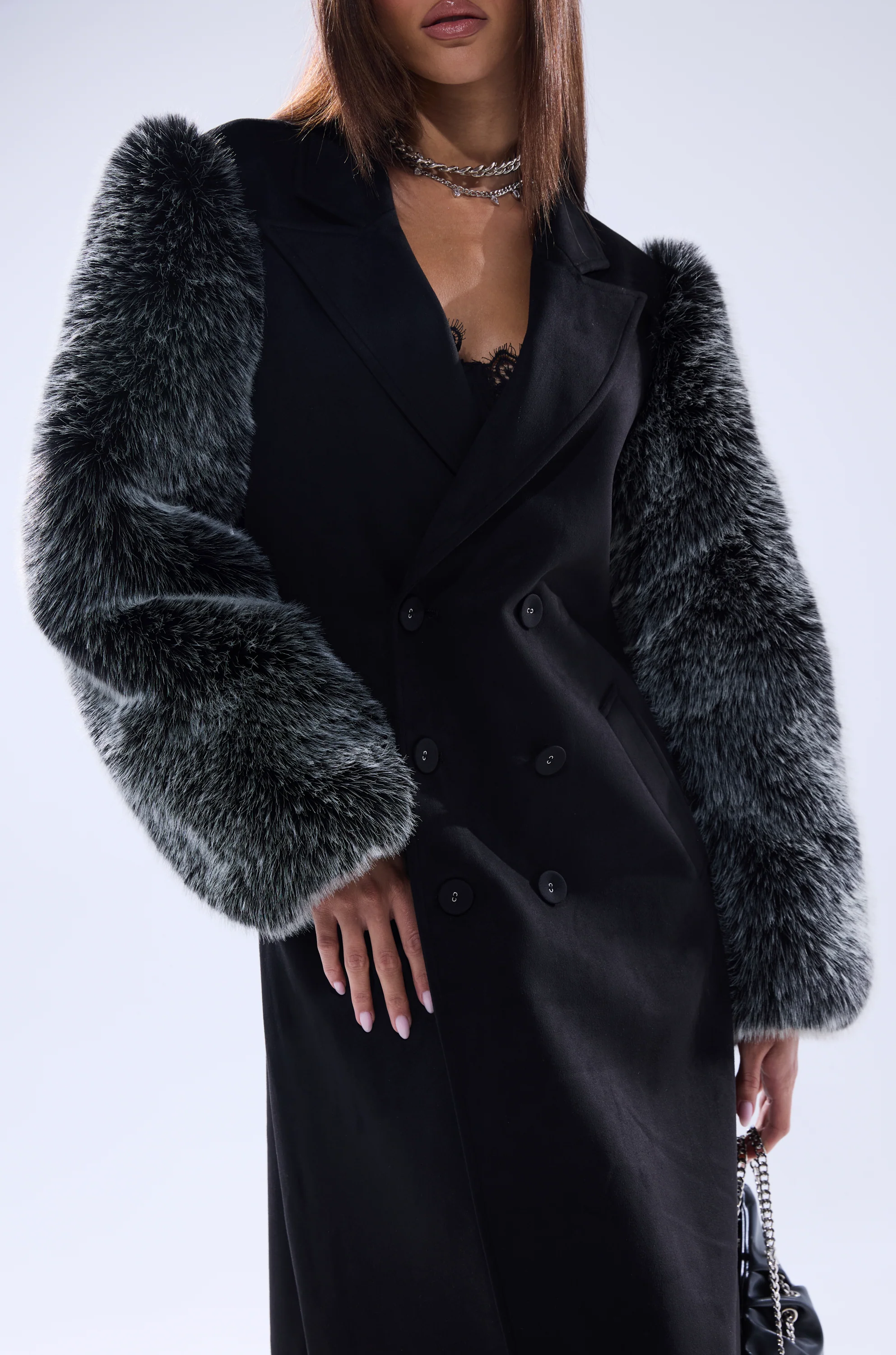 NOLITA FUR SLEEVE TRENCH - Image 9