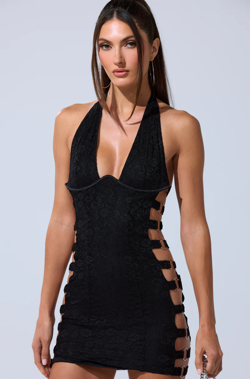 NOT FOR EVERYONE CUTOUT LACE MINI DRESS - Image 3