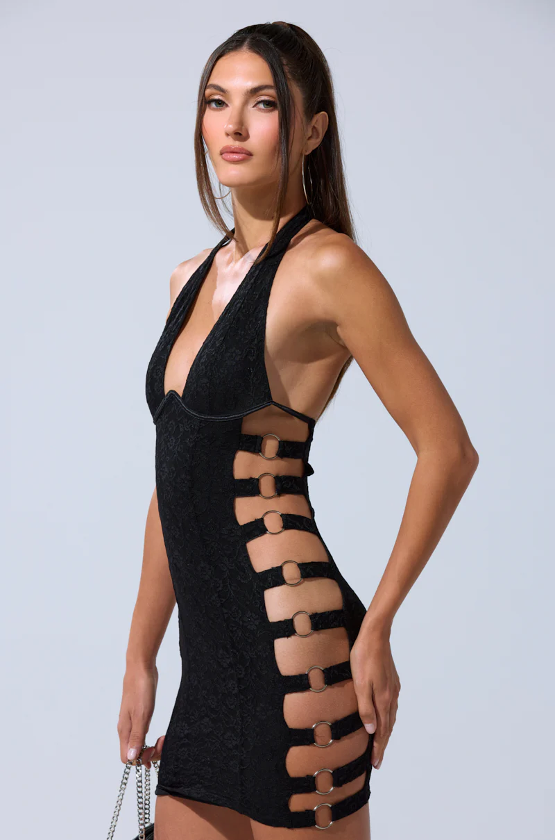 NOT FOR EVERYONE CUTOUT LACE MINI DRESS - Image 4
