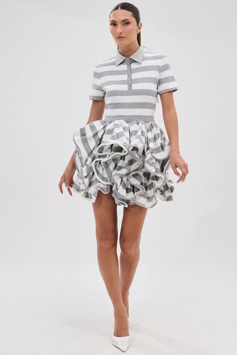 OFFICE SIREN STRIPED SHIRT DRESS - Image 6