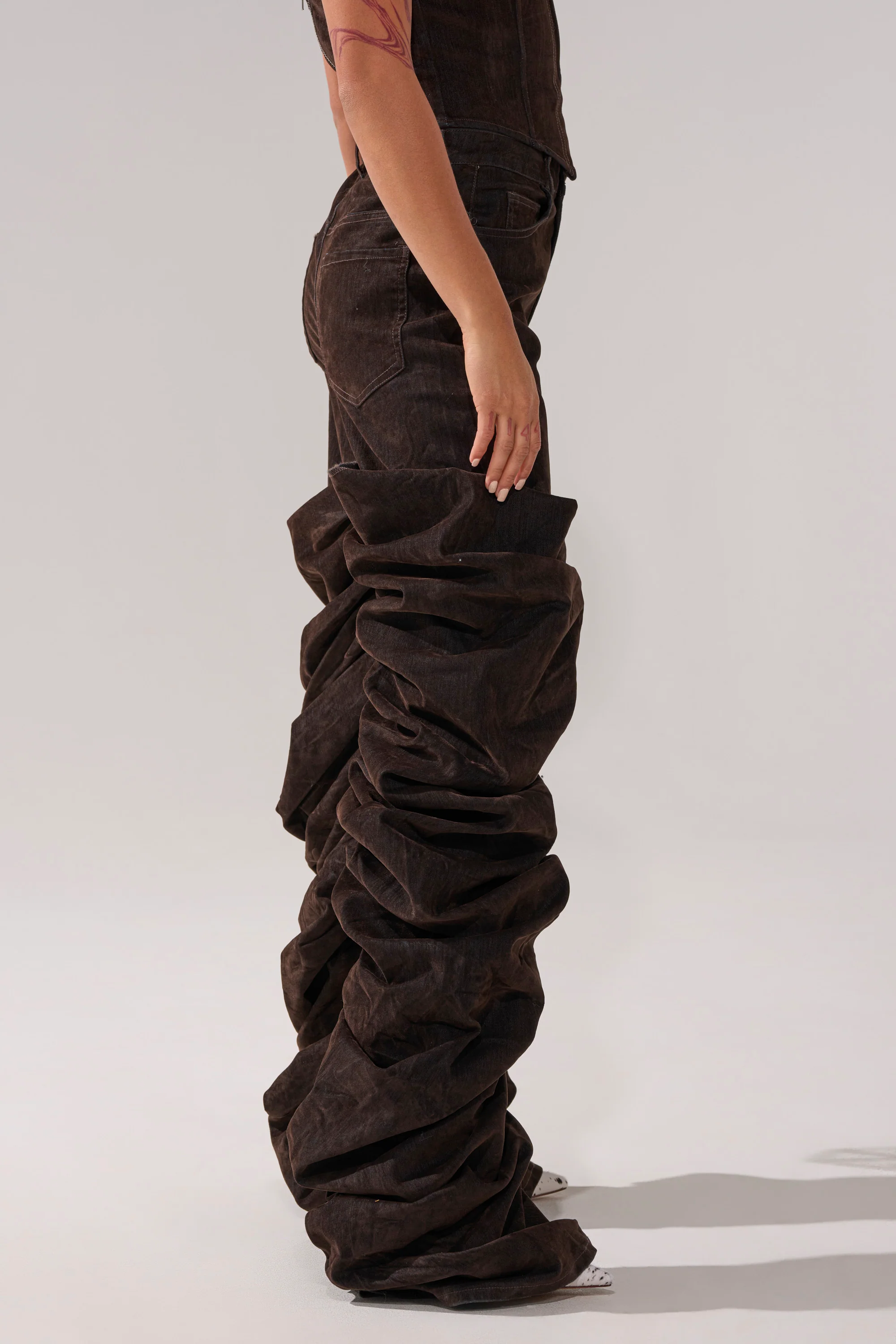 OH BABY VELVET DENIM PANT - Image 3