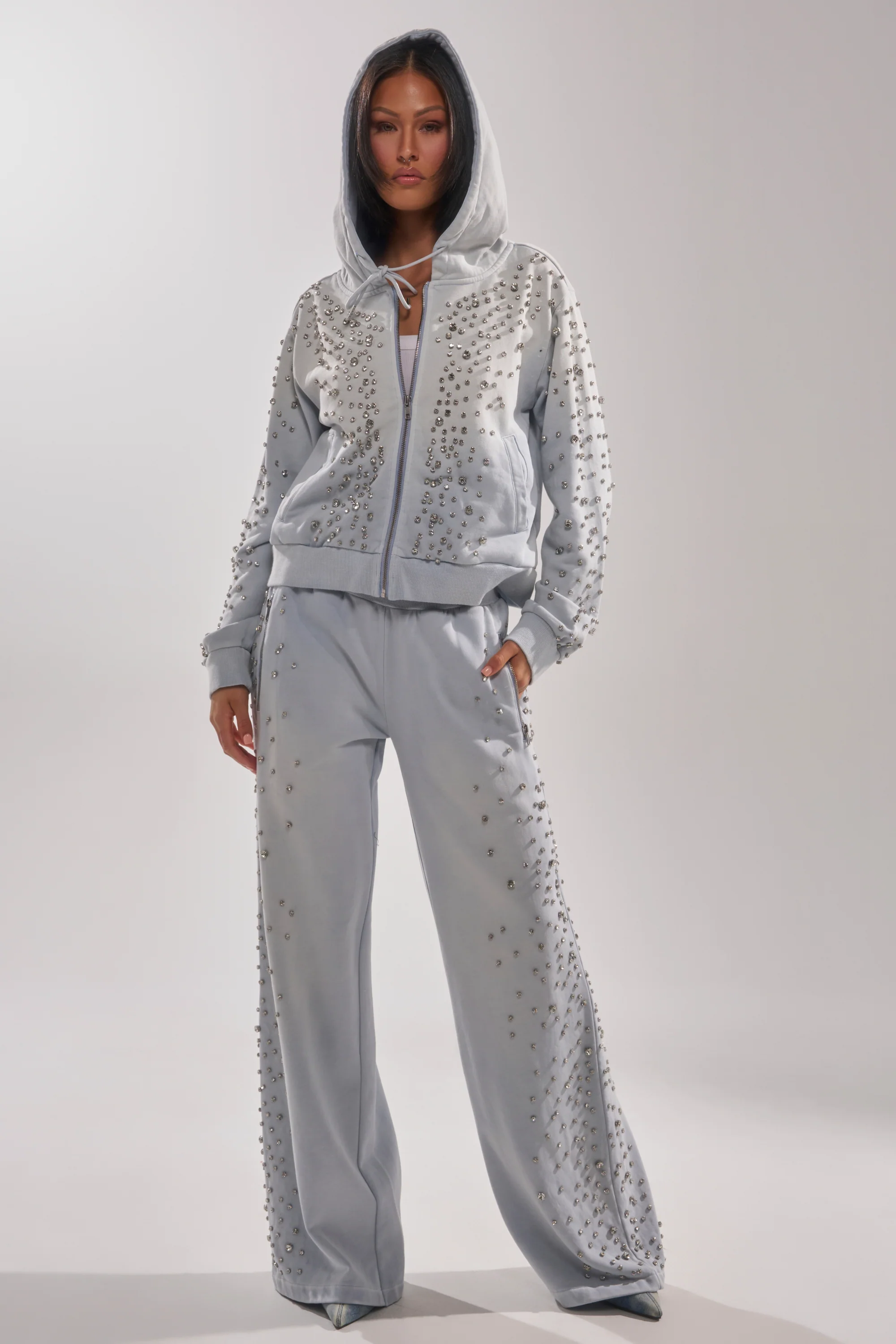 OH HOT DAMN EMBELLISHED ZIP UP SWEATSHIRT - Image 6
