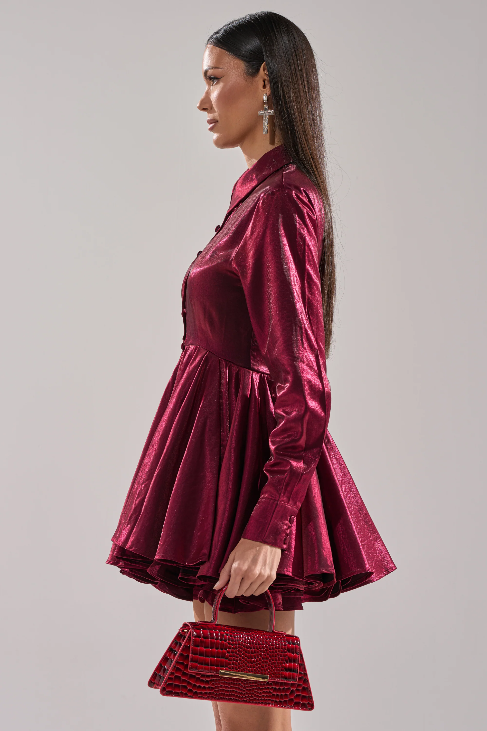 OH MY BUTTON DOWN MINI DRESS - Image 5
