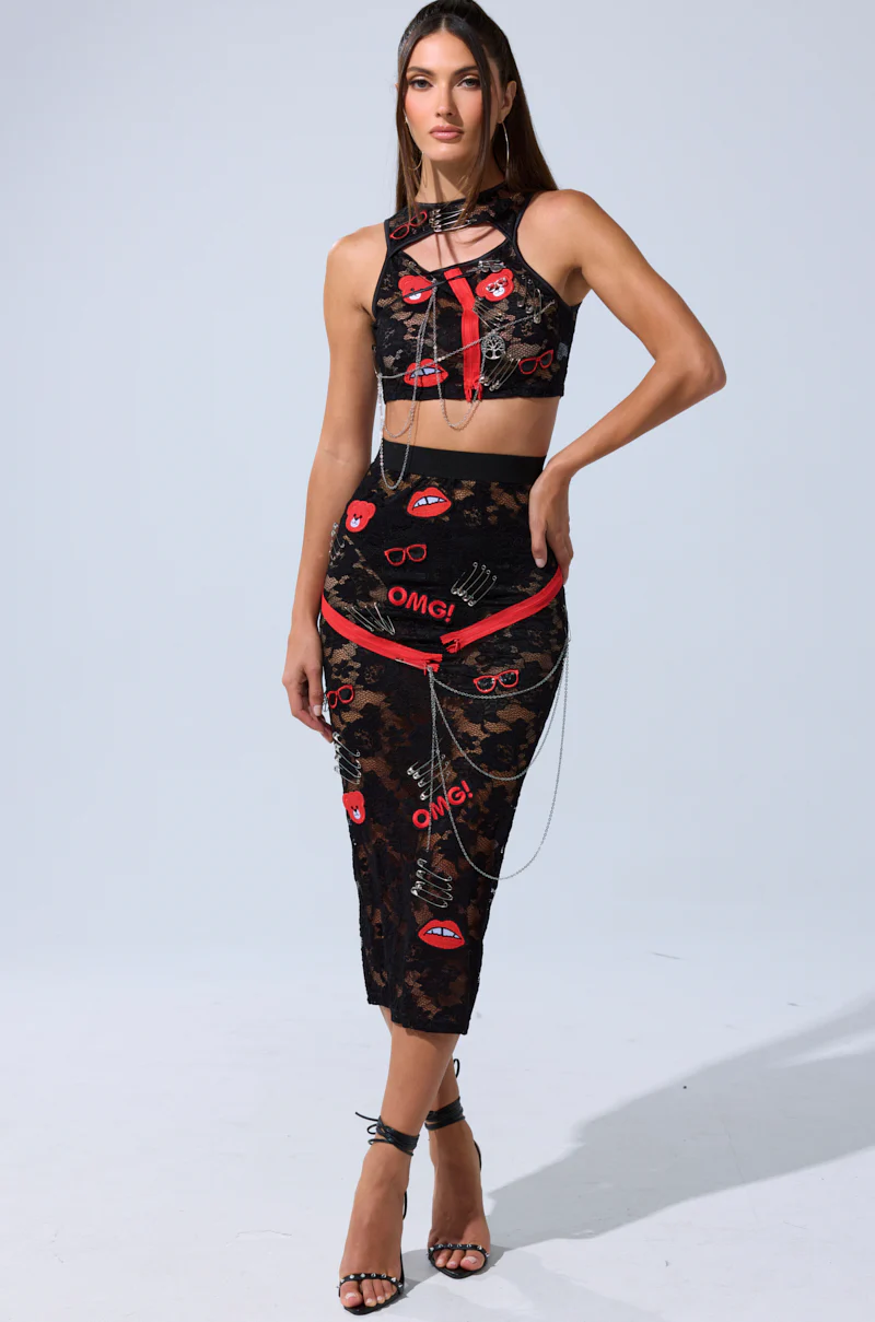 OMG LACE TANK WITH EMBELLISHMENTS - Image 5