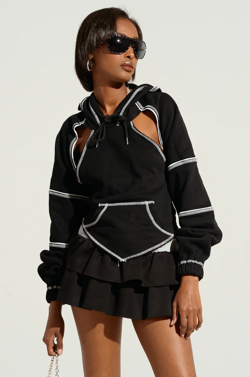 ON A LIGHT DAY CUT OUT TIE BACK SWEATSHIRT - Image 3