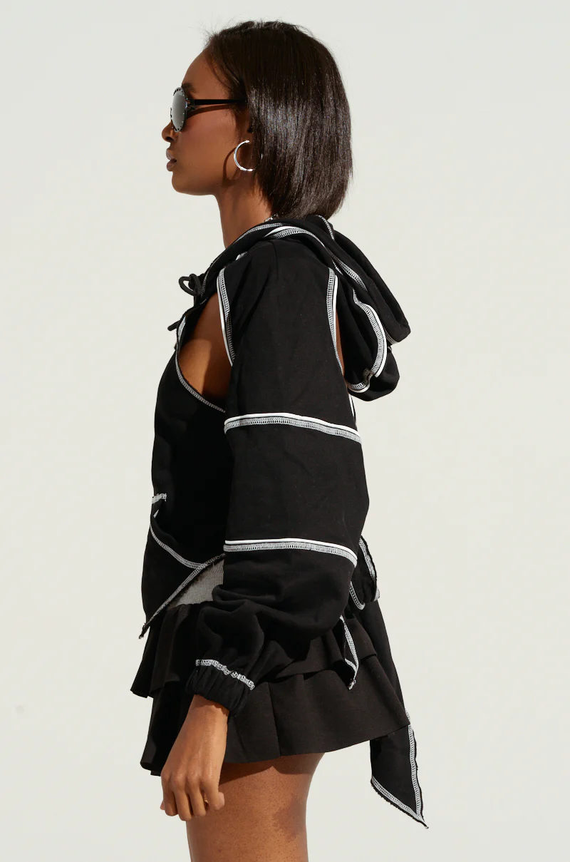 ON A LIGHT DAY CUT OUT TIE BACK SWEATSHIRT - Image 4