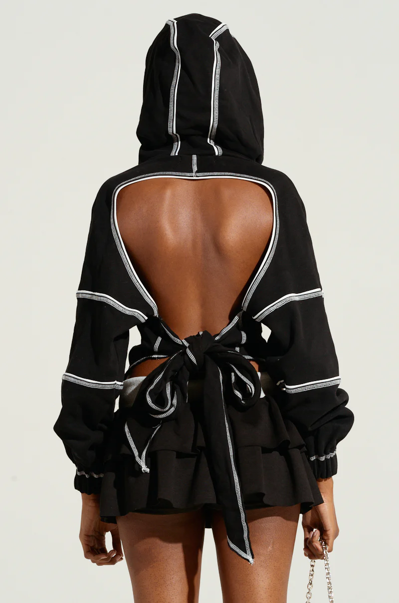ON A LIGHT DAY CUT OUT TIE BACK SWEATSHIRT - Image 5