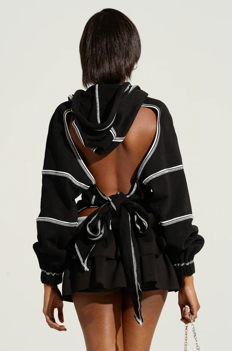 ON A LIGHT DAY CUT OUT TIE BACK SWEATSHIRT - Image 6