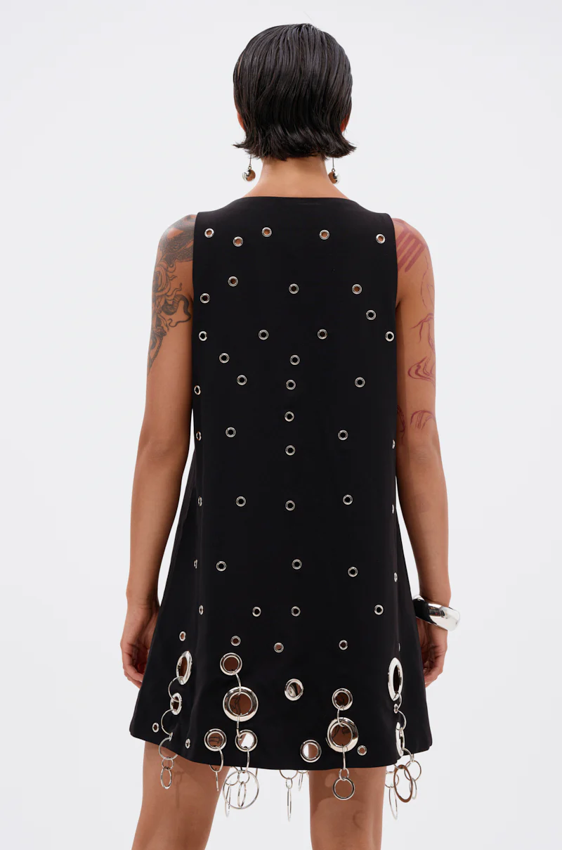 ONE OF A KIND MINI DRESS WITH METAL HARDWARE - Image 4