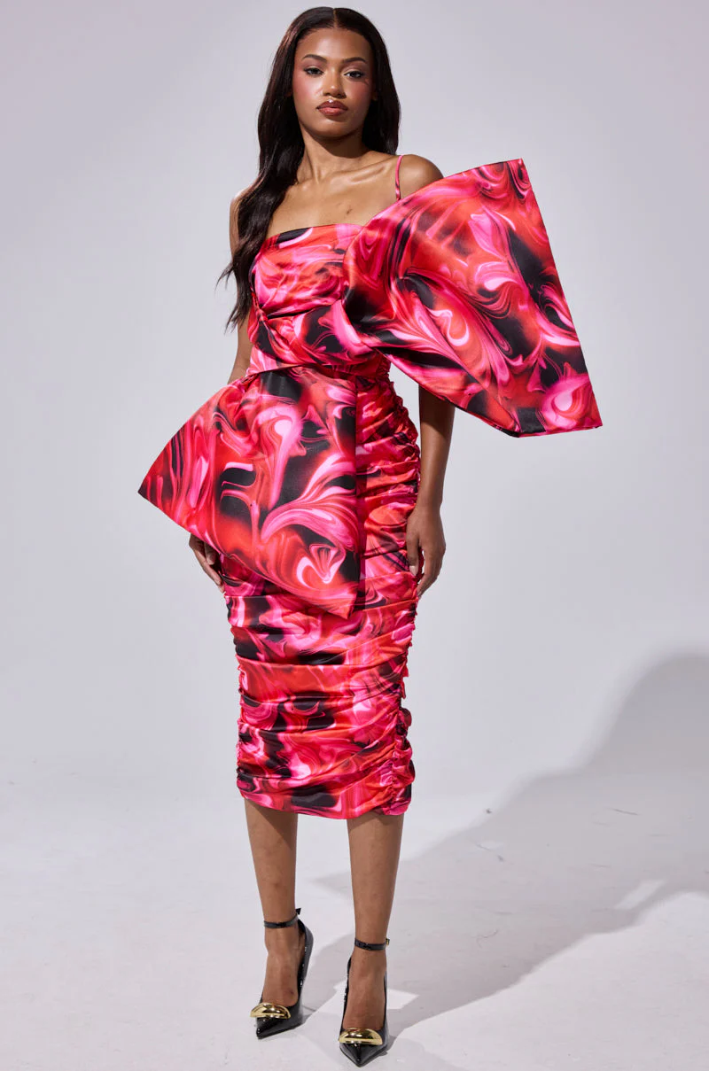 ONE OF ONE BOW MIDI DRESS - Image 8