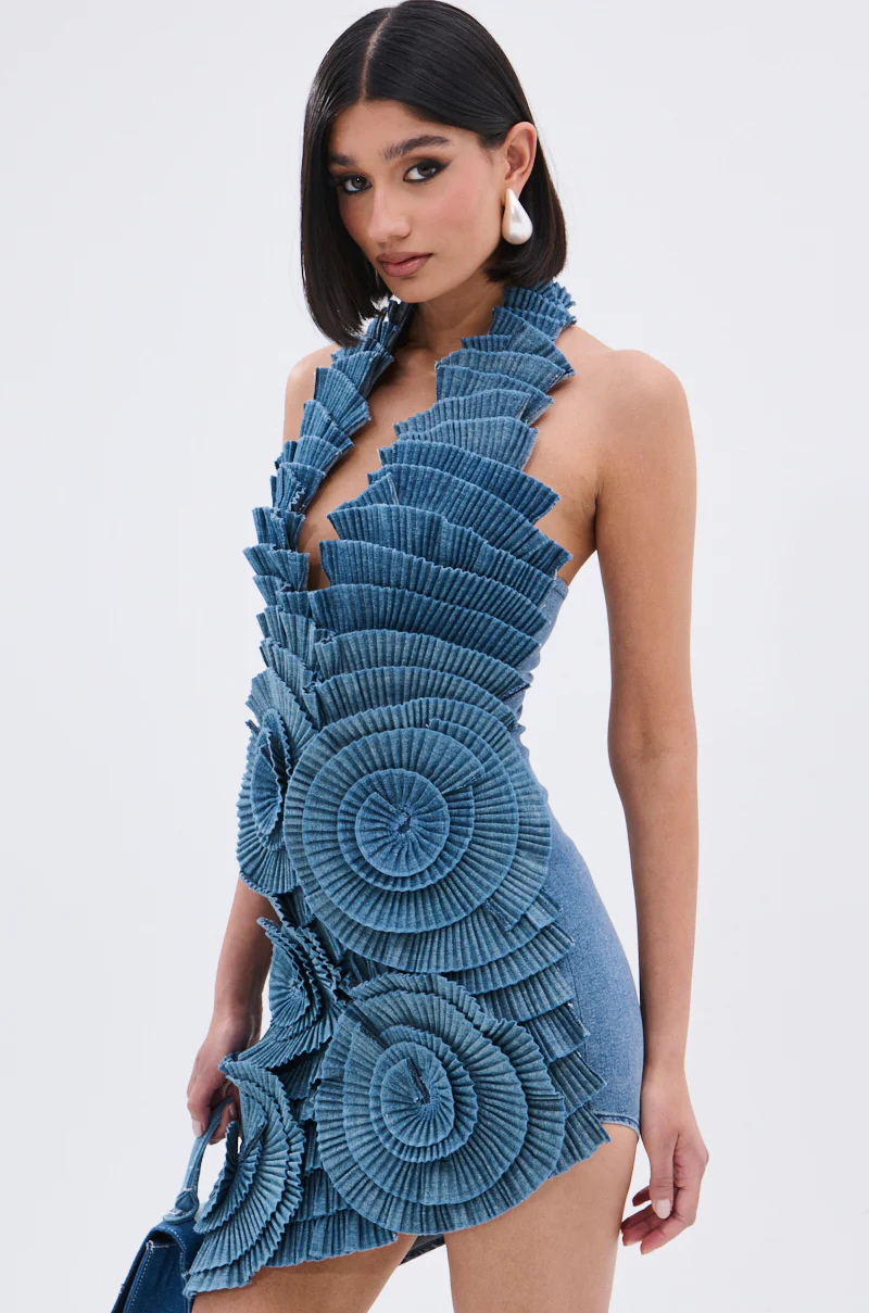 ONE OF ONE DENIM MINI DRESS