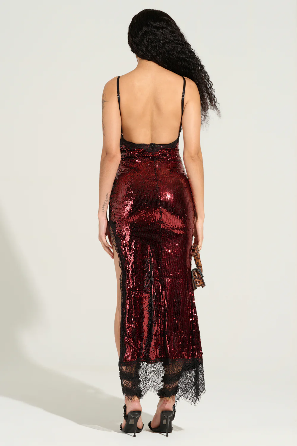 ONLY ONE SEQUIN LACE MAXI DRESS - Image 5