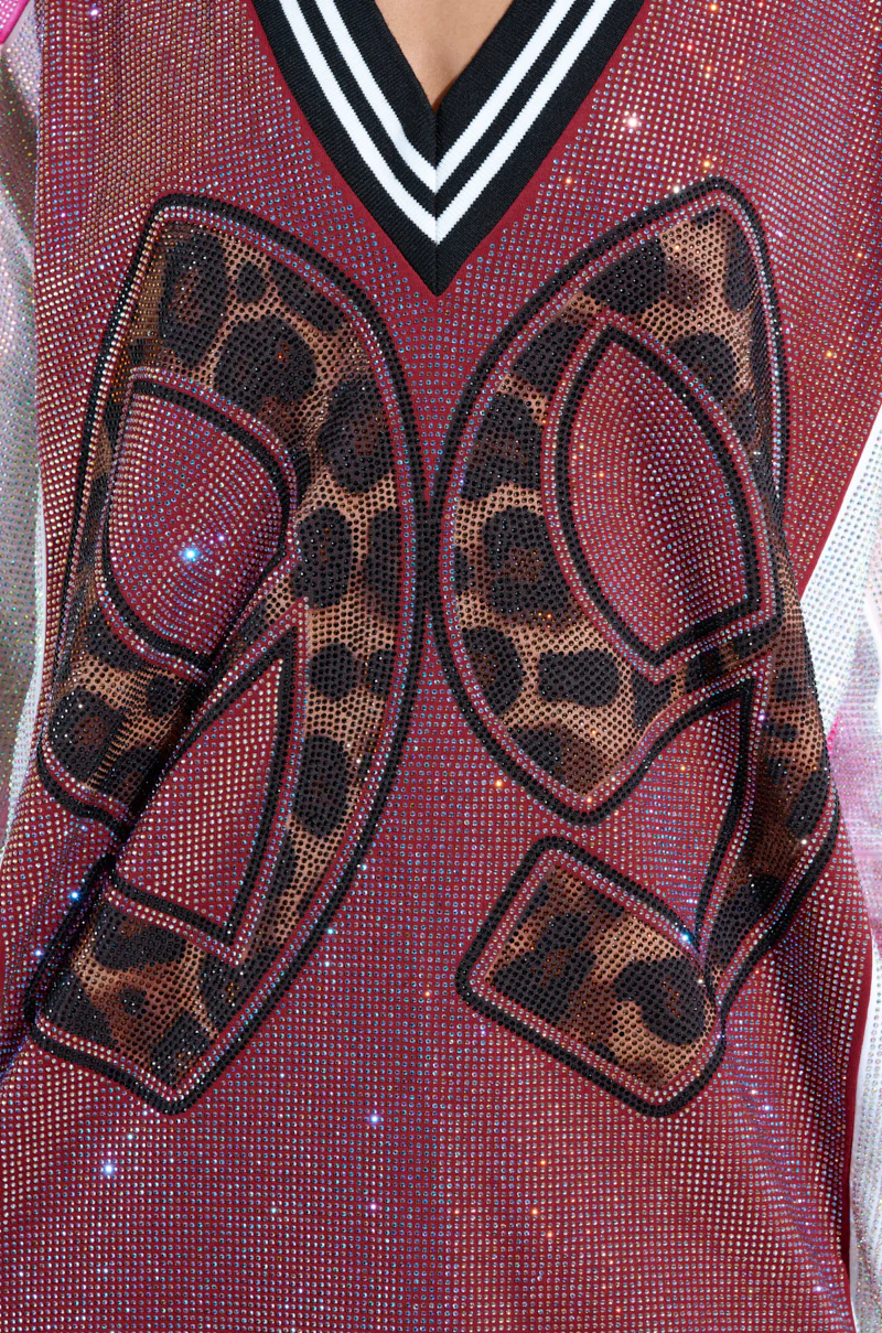 ONLY THE COOLEST RHINESTONE JERSEY DRESS - Image 7