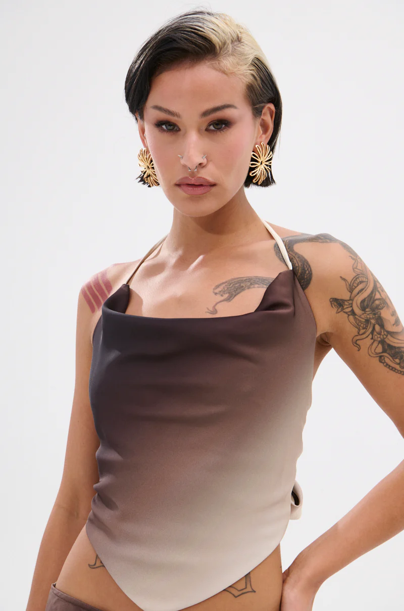 OUT FOR THE NIGHT HALTER TOP