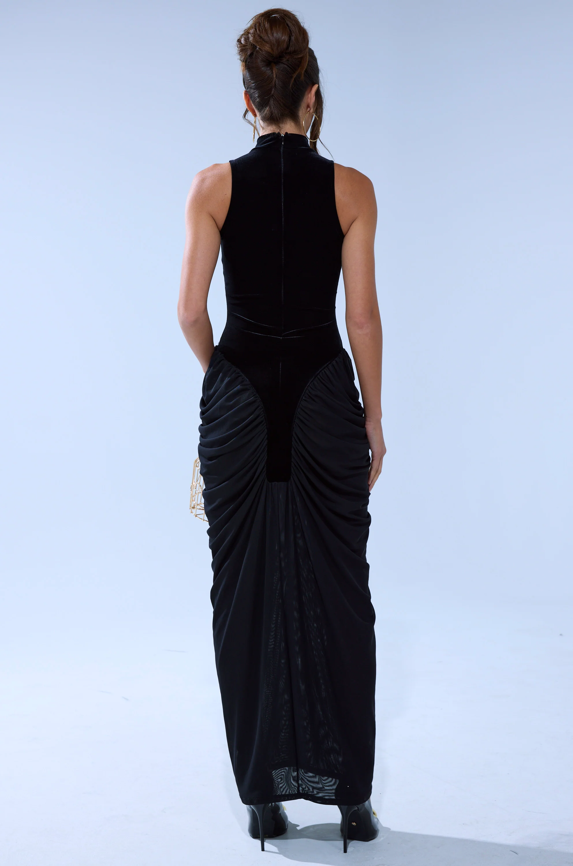 OUT FOR THE NIGHT MOCK NECK MAXI DRESS - Image 7