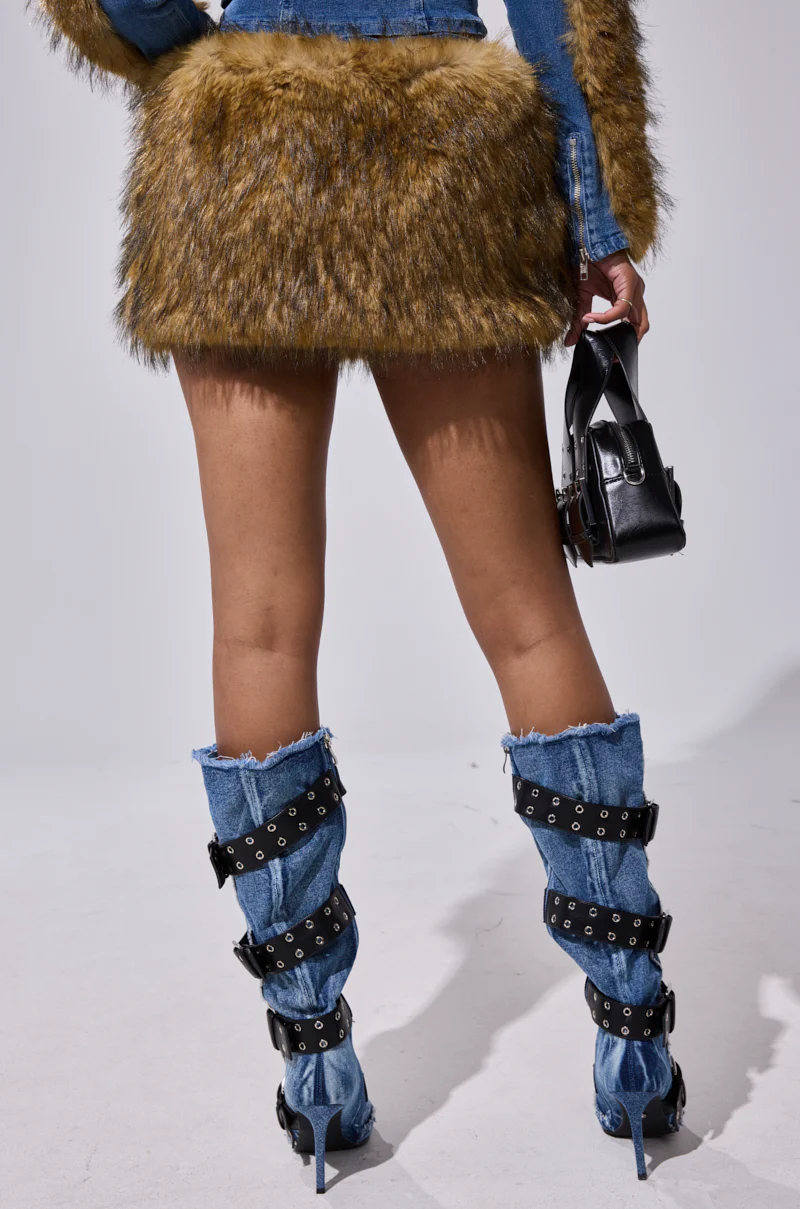 OUT OF THE BLUE FUR MINI SKIRT - Image 6